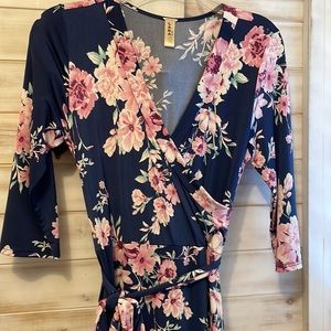 Floral Navy Maxi Dress